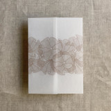 Cashmere ruffled floral lace printed vellum wrap for 5x7 card | pack of 10 Invitation Jackets and Overlays