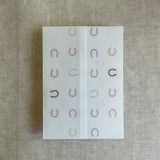 Pink horseshoes vellum wrap for 5x7 card | pack of 10 Invitation Jackets and Overlays