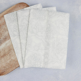 Blue Peony Vellum Jackets | Set of 25 Invitation Jackets and Overlays