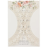 Ivory Lace Laser Cut Jacket for 5x7 Card | Set of 10 | Envelopes Included Invitation Jackets and Overlays