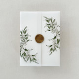 Greenery Floral Vellum Jacket for Wedding Invitations | Set of 10 Invitation Jackets and Overlays