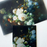 Fine Art Blue White Flowers Wedding Invitation Wrap | Set of 10 Invitation Jackets and Overlays