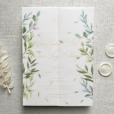 Watercolor Greenery Vellum Jackets for 5x7 Wedding Invitations  | Set of 10 Invitation Jackets and Overlays