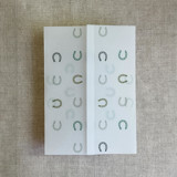 Green horseshoes vellum wrap for 5x7 card | pack of 10 Invitation Jackets and Overlays