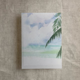 Kai Seaside printed vellum overlay for 5x7 card | pack of 10 Invitation Jackets and Overlays