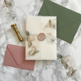 Boho Vellum Wrap (10 Pack) Invitation Jackets and Overlays