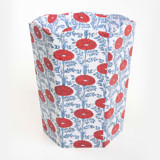 Blockprint Scallop Waste Bin / Storage Bin in Araminta