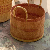 Soro Basket Diamond Pale Red Decorative Storage