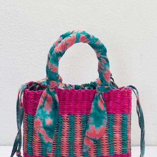 Square Bag Small Fucsia Decorative Storage