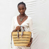 Ayine Bag Small in Brown/Peacock Decorative Storage