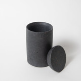 Cotton Swab Holder - Black Terrazzo Decorative Storage