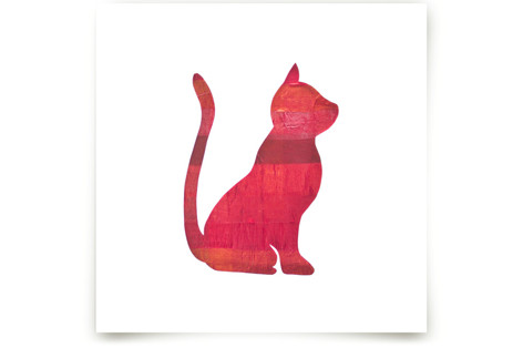 Red Party Kitty Children's Art Prints