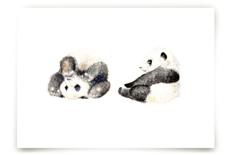 Playful pandas Children's Art Prints