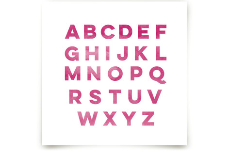 Watercolor Alphabet  Children's Art Prints