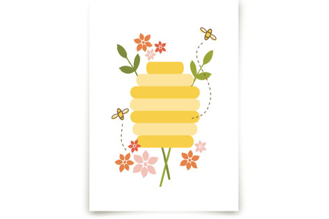Buzzing Beehive Children's Art Prints
