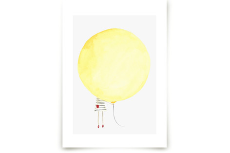 The Girl and the Giant Balloon Children's Art Prints