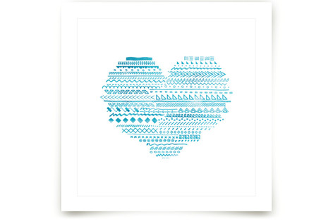Doodle Heart Children's Art Prints