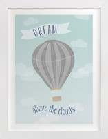 Hot Air Balloon in the Clouds