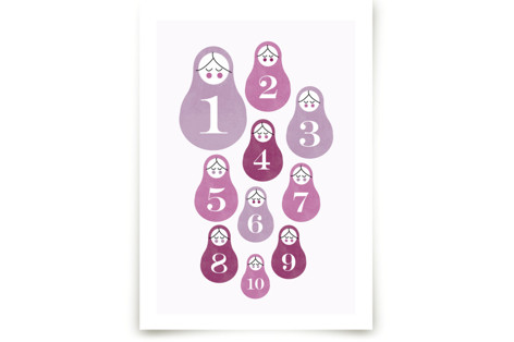Counting Babushka Babies Children's Art Prints