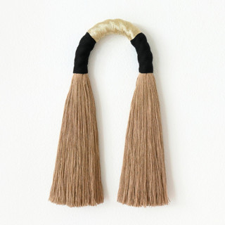 Jute Arch sculpture in black-gold Original Sculpture