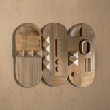 Triptico Wooden Wall Art (Set of 3) Original Sculpture