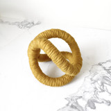 Infinity loop in Mustard Original Sculpture