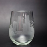 Denver, Colorado Skyline Stemless Wine Glass Glassware