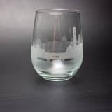 Florence, Italy Skyline Stemless Wine Glass Glassware