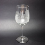 New York City, New York Skyline Wine Glass Glassware