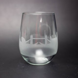 London, England Skyline Stemless Wine Glass Glassware