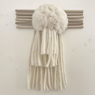 Snow Cloud 3 Wall Hanging Original Textile Art
