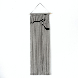 Tall Macrame wall Hanging - Crescent Bay Original Textile Art
