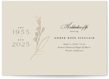 Foil-Pressed Memorial Cards