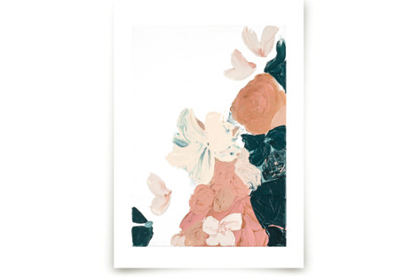 Peach Abstract Botanical Fine Art Prints