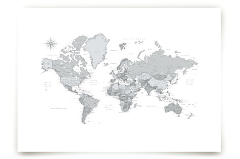 Dominique world map Fine Art Prints