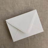 Soft white A7 deckled edge euro flap envelope | PACK of 10 Envelopes