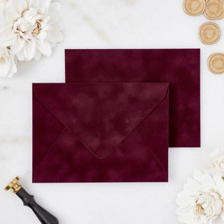 Wine Velvet Envelopes Envelopes