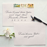 Custom Calligraphy Envelope Addressing- Calligraphy Services Only- Recipient Addressing with Inner Envelope Names Envelopes