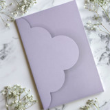 Lavender Scalloped Edge Lightweight Cardstock A7 Envelope Envelopes