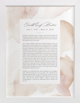 Flow Non-Photo Obituary Print Memorial Obituary Prints