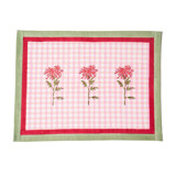 Dahlia Gingham Blockprint Placemat Placemats