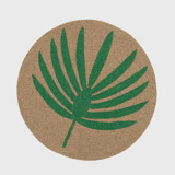 Palm frond hand beaded placemat, green Placemats
