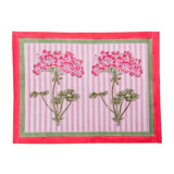 Pink Hydrangea Blockprint Placemat Placemats