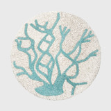 Delicate coral hand beaded placemat, turquoise Placemats