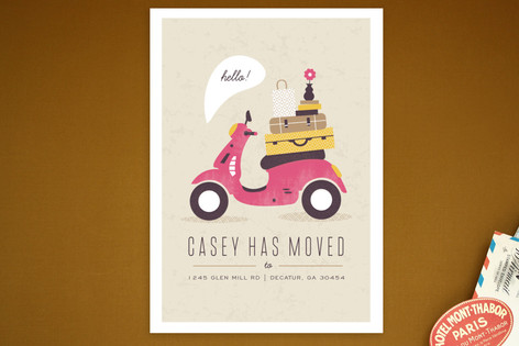 Mod Move Moving Announcement Postcards