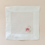 Personalize Ribbon Letter Cocktail Napkins - Set of 4