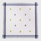 Nautical embroidered dinner napkin, cream, set of four Napkins