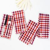 Noel Plaid Handwoven Cotton Napkins, Set of 4 Napkins