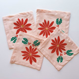 Poinsettia Cocktail Napkin Set Napkins