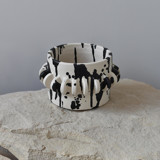 Rock Handmade Ceramic Planter - Black & White Planters